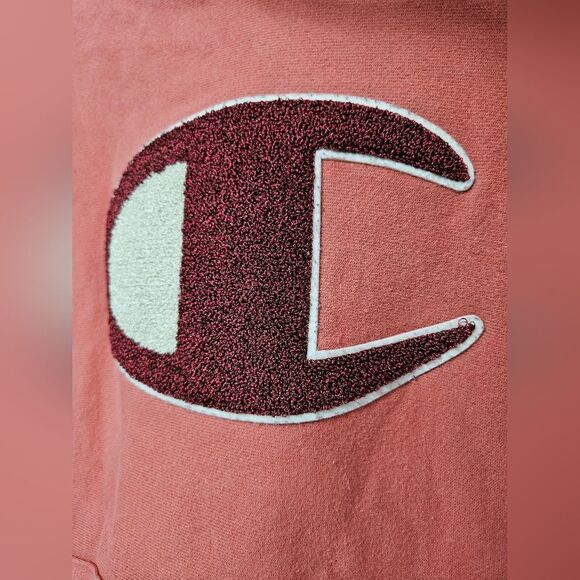 Champion Sweatshirt Unisex Med Hoodie Reverse Weave Heavy Tuft Logo Pullover GUC - Picture 4 of 10